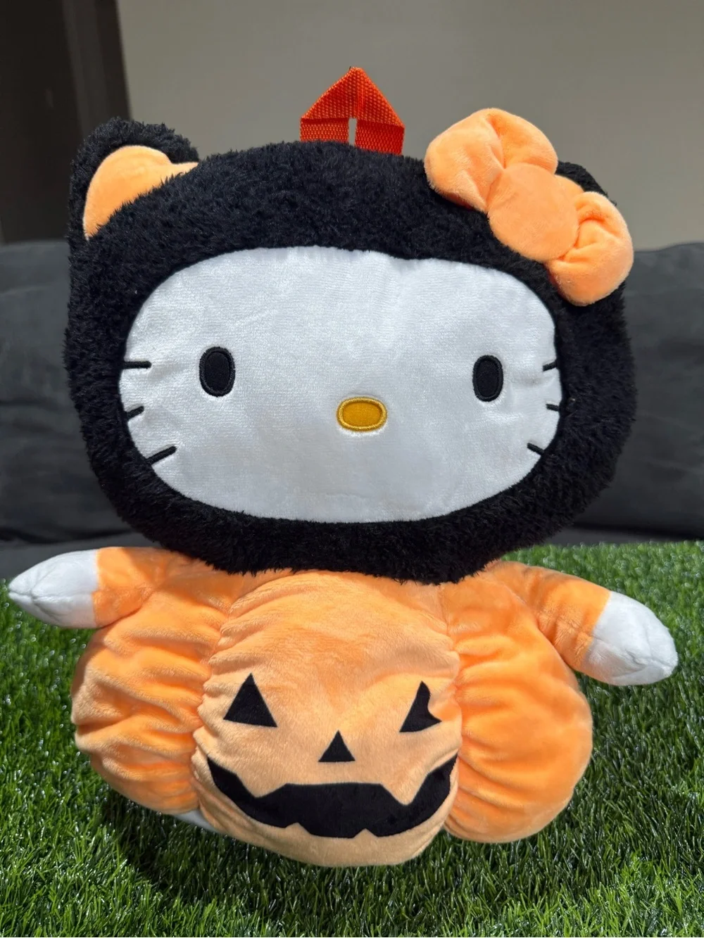 New Hello Kitty Halloween Pumpkin Animated Plush Backpack 17” Spooky Melody